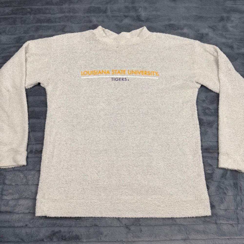 Woolly Threads LSU Tigers Louisiana State University Sherpa Sweatshirt Large L